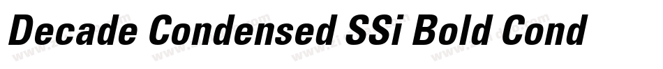 Decade Condensed SSi Bold Condensed字体转换